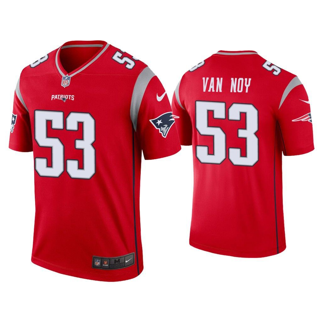 Men New England Patriots #53 Kyle Van Noy Nike Red Inverted Legend NFL Jersey->new england patriots->NFL Jersey